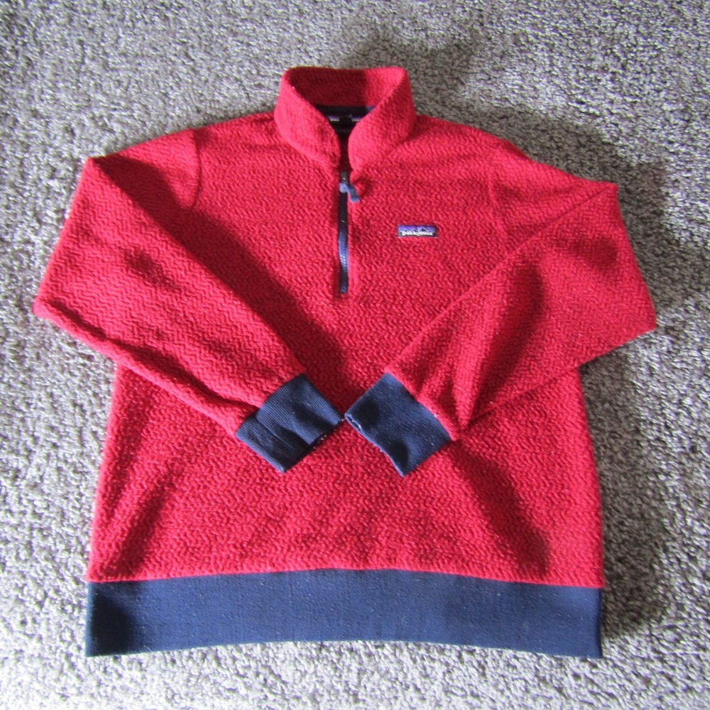 Patagonia Jacket Womens L Woolyester‎ Fleece Pullover Molten Lava Hiking